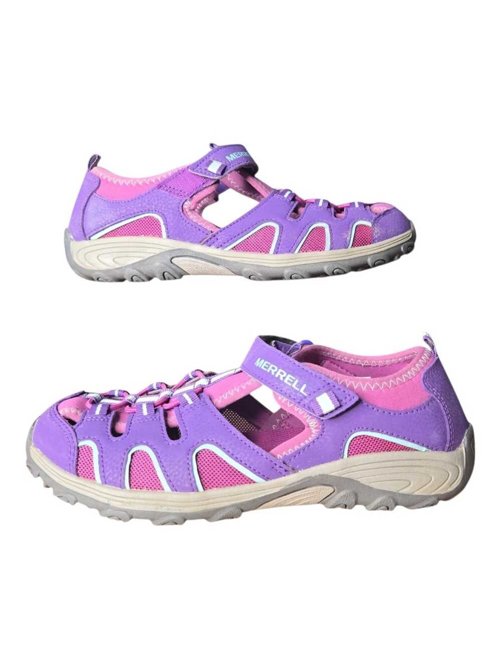 Merrell Youth Girls Purple Pink Hydro H2O Hiker Fisherman Sandals Size 7